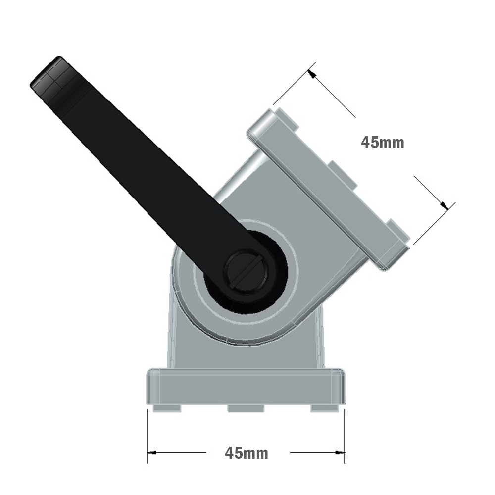 42-001-1 MODULAR SOLUTIONS PIVOT JOINT 45 PIVOT JOINT WITH LOCKING HANDLE